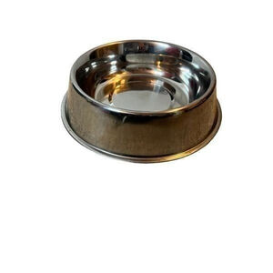 Cadet 96oz Dog Food Bowl Silver